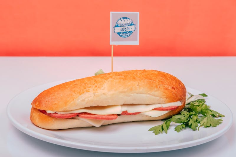 Italian Club Sub with layers of meats and veggies