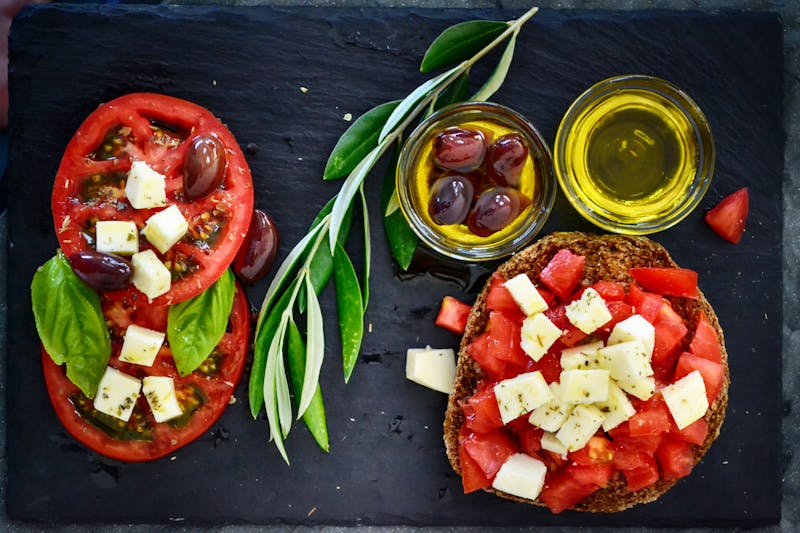 Greek Salad with olives, feta and tomatoes